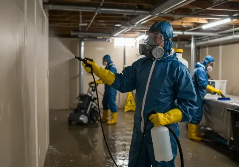 Basement Sanitization and Antimicrobial Treatment process in Tilton, NH